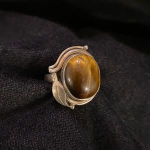 Sterling silver Tigers Eye ring size 8.5